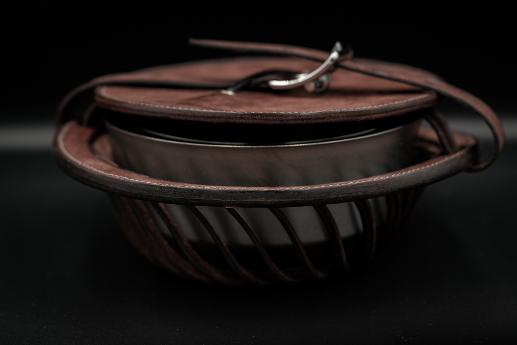 Snow Peak Titanium Double Bowl Leather Cover